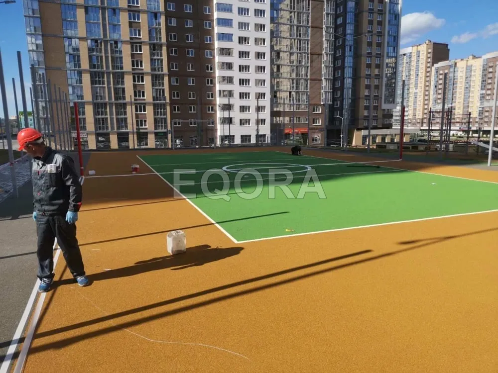 Из чего состоит бесшовное резиновое покрытие в Москве?
